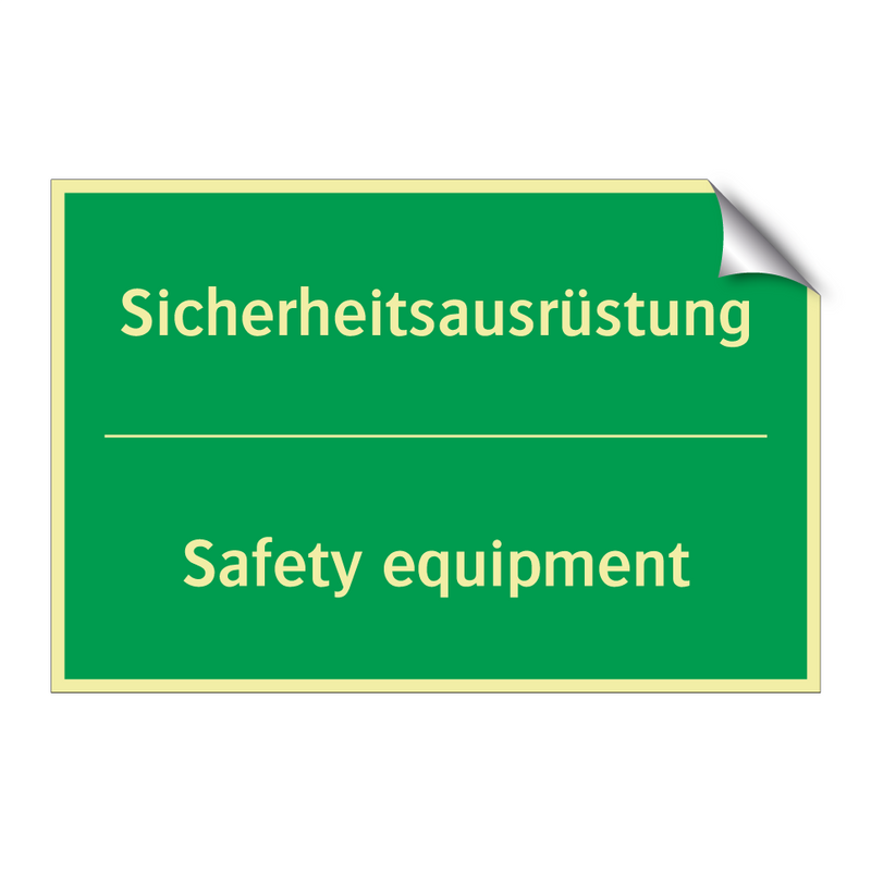 Sicherheitsausrüstung - Safety equipment