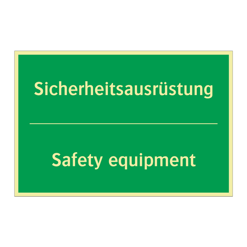 Sicherheitsausrüstung - Safety equipment