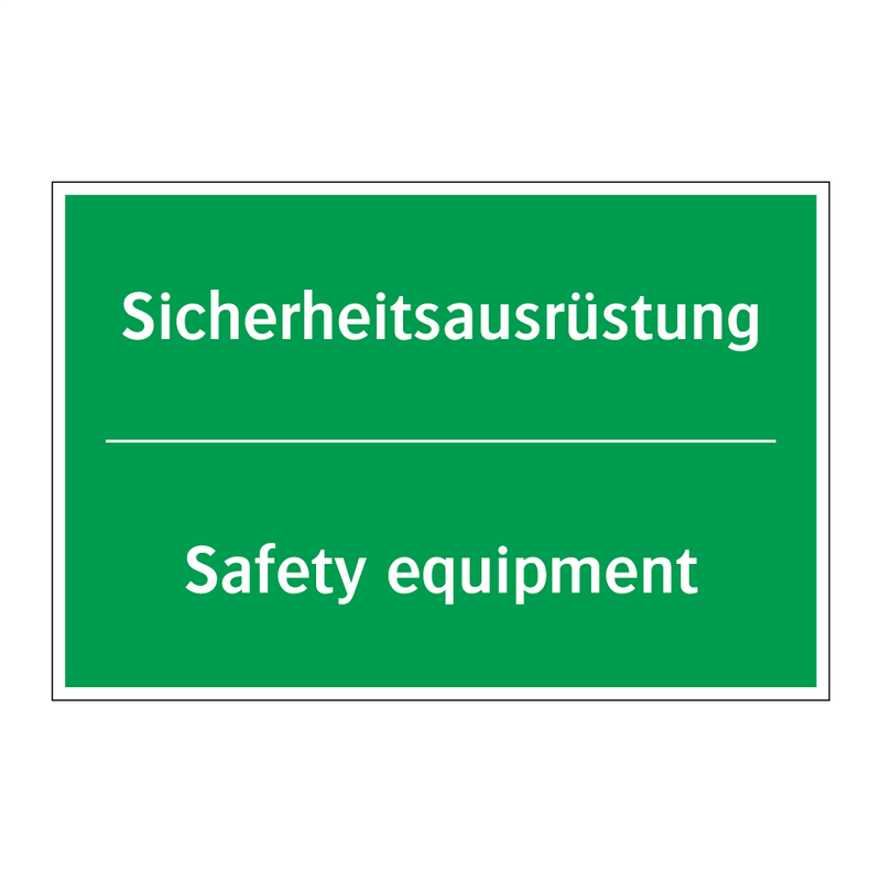 Sicherheitsausrüstung - Safety equipment