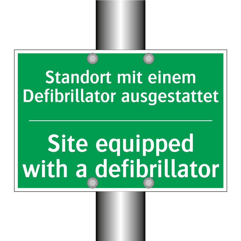 Standort mit einem Defibrillator /.../ - Site equipped with a defibrillator /.../