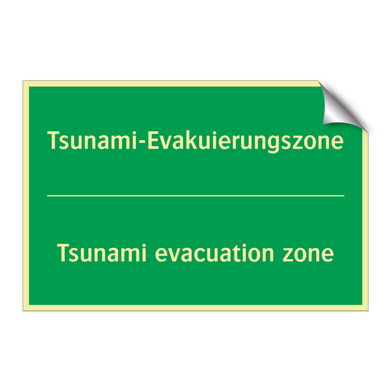 Tsunami-Evakuierungszone - Tsunami evacuation zone