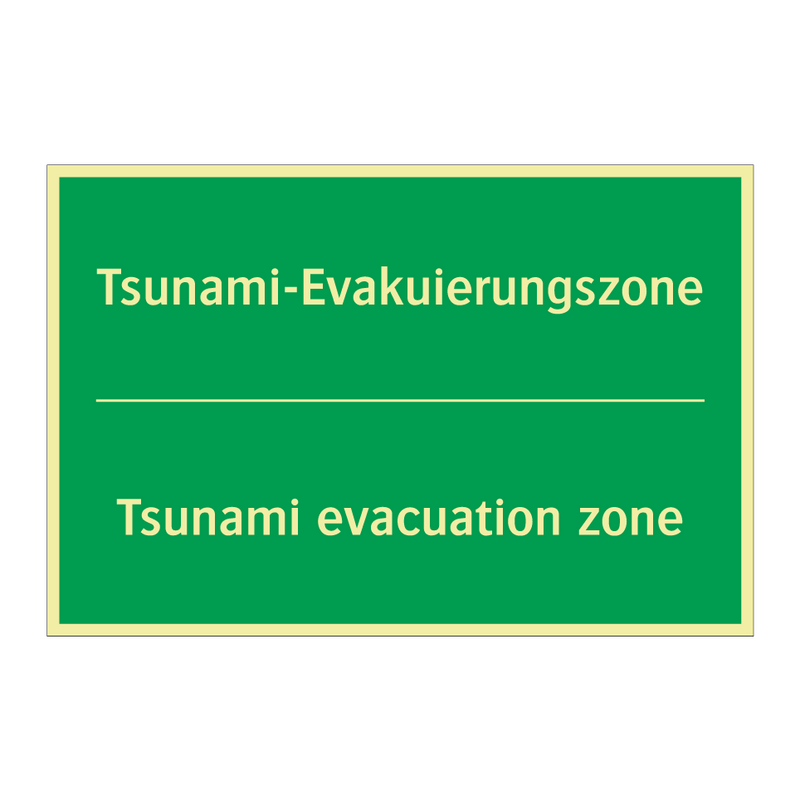 Tsunami-Evakuierungszone - Tsunami evacuation zone