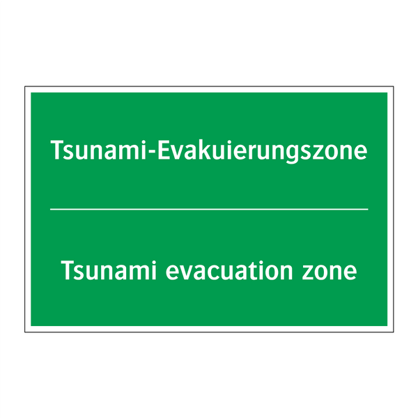 Tsunami-Evakuierungszone - Tsunami evacuation zone