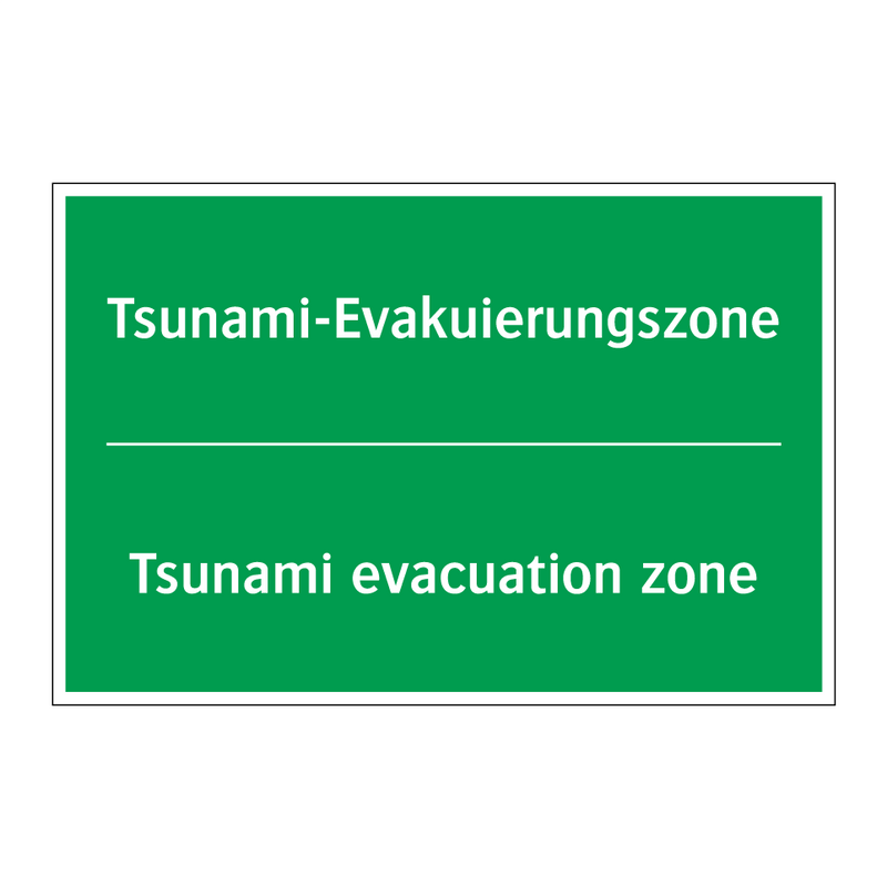 Tsunami-Evakuierungszone - Tsunami evacuation zone