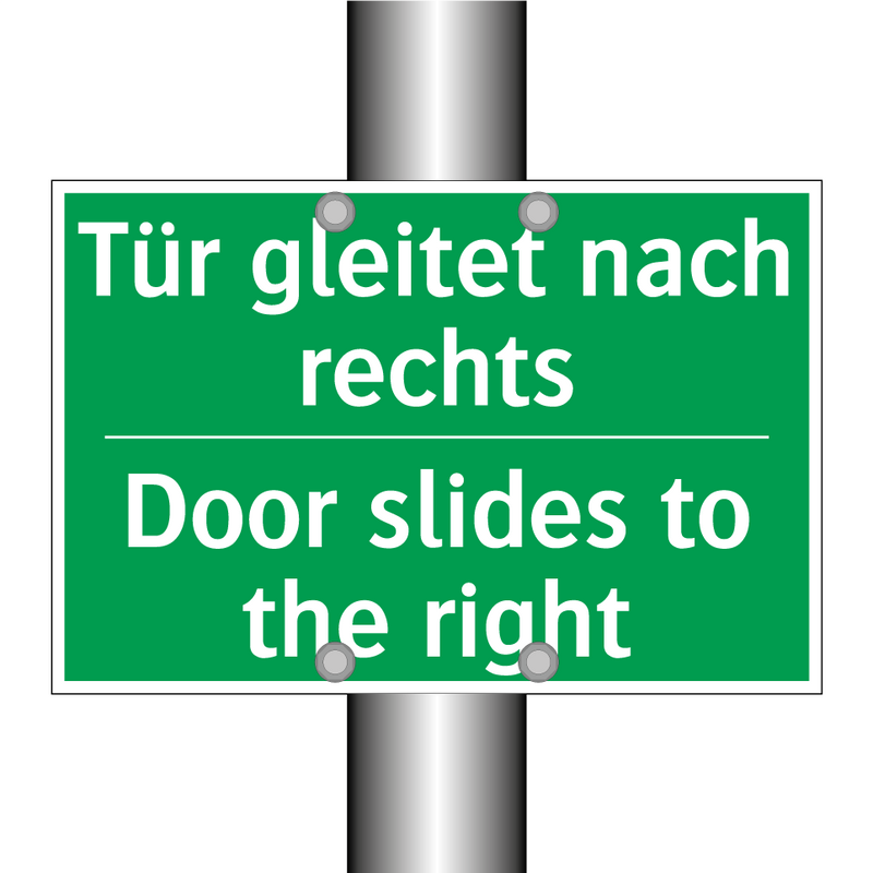 Tür gleitet nach rechts - Door slides to the right