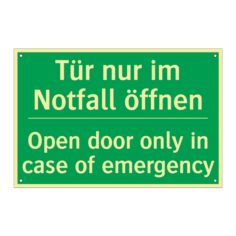 Tür nur im Notfall öffnen - Open door only in case of emergency /.../