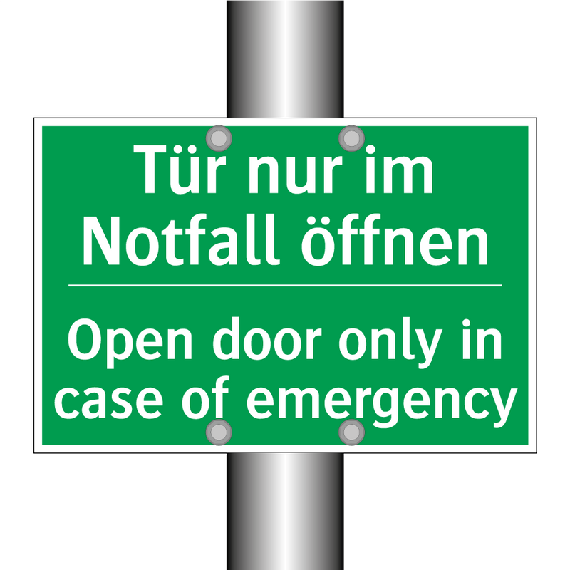 Tür nur im Notfall öffnen - Open door only in case of emergency /.../