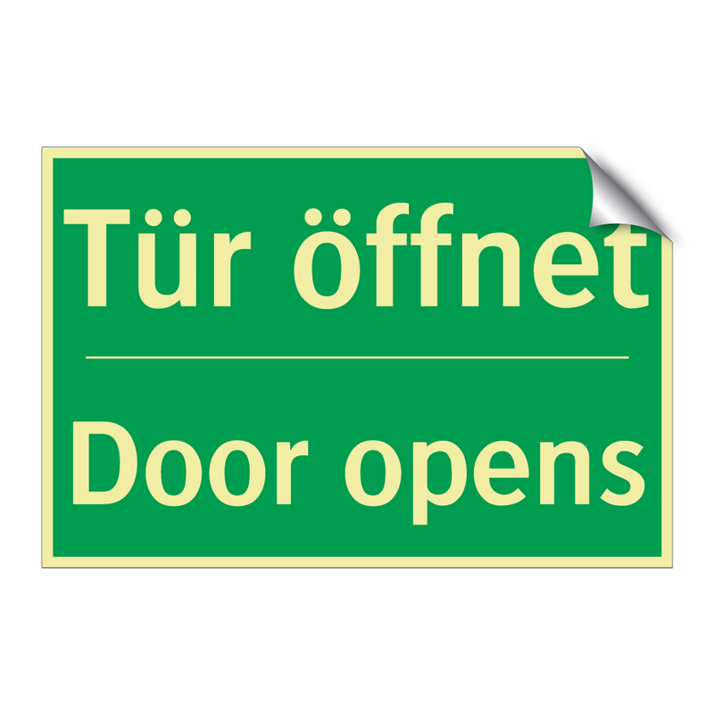 Tür öffnet - Door opens