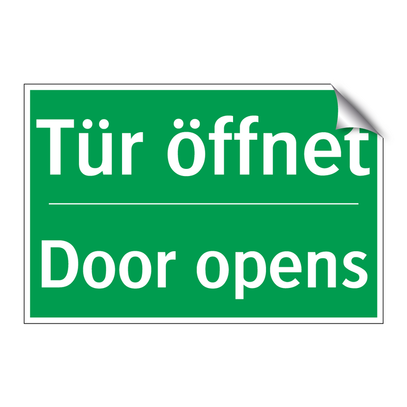 Tür öffnet - Door opens