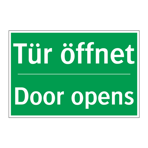 Tür öffnet - Door opens