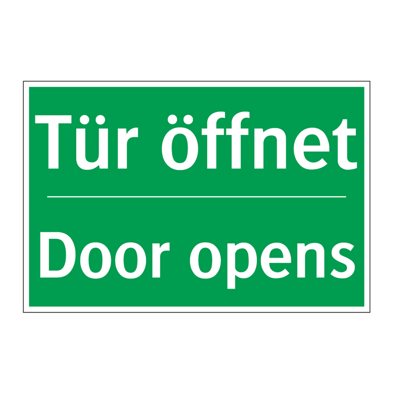 Tür öffnet - Door opens