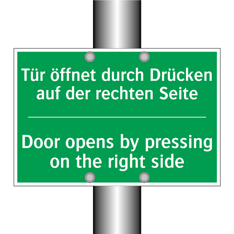 Tür öffnet durch Drücken auf der /.../ - Door opens by pressing on the /.../