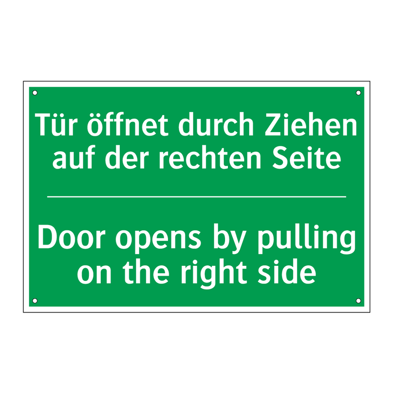 Tür öffnet durch Ziehen auf der /.../ - Door opens by pulling on the right /.../