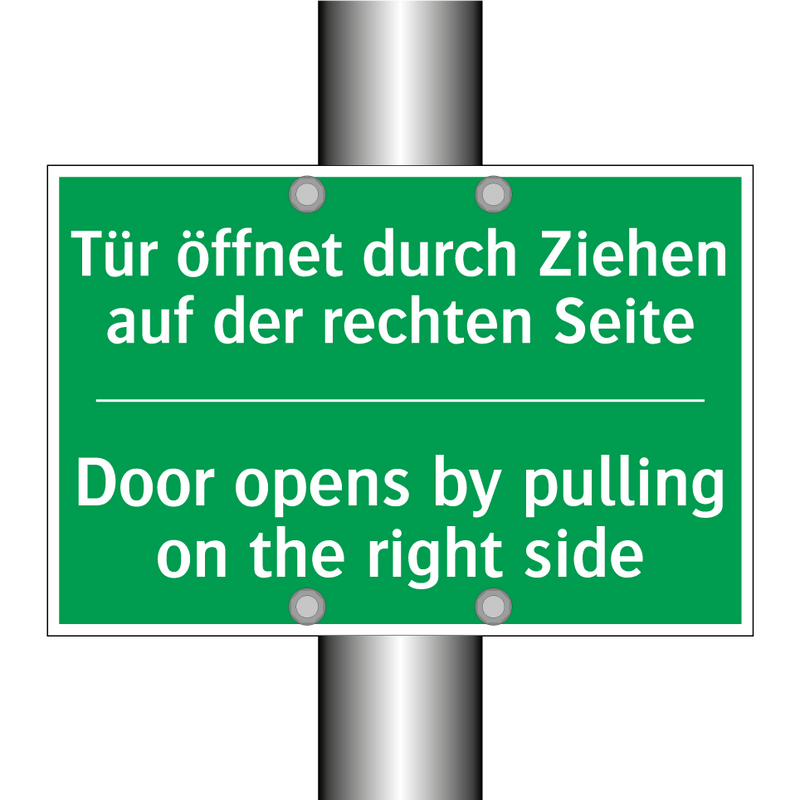 Tür öffnet durch Ziehen auf der /.../ - Door opens by pulling on the right /.../