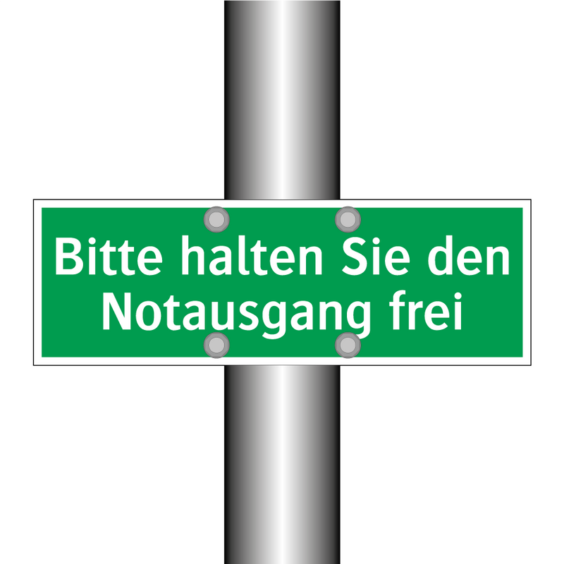 Bitte halten Sie den Notausgang frei