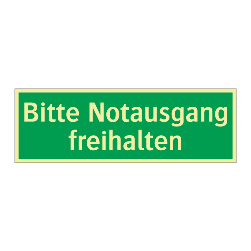 Bitte Notausgang freihalten