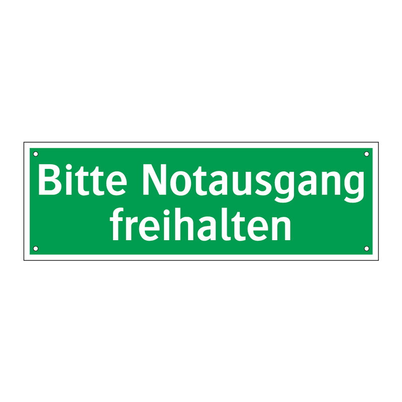 Bitte Notausgang freihalten