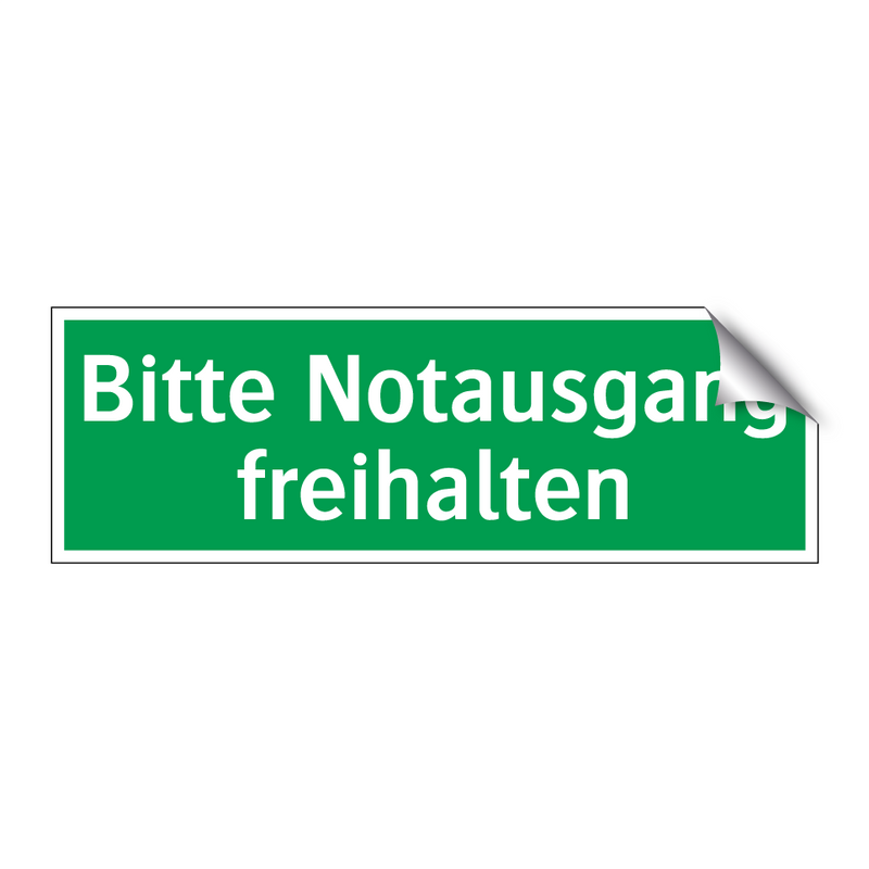 Bitte Notausgang freihalten