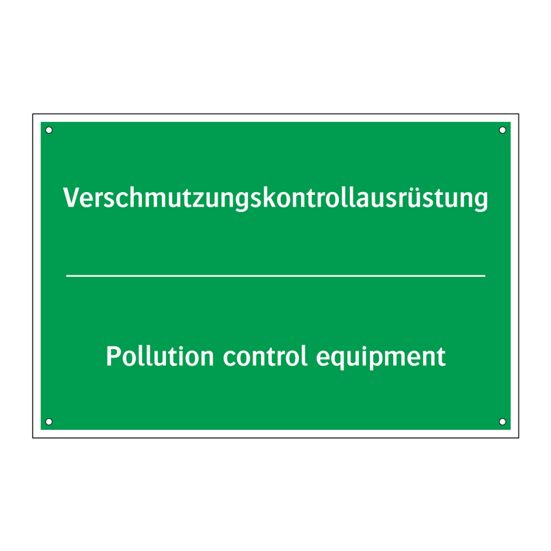 Verschmutzungskontrollausrüstung /.../ - Pollution control equipment