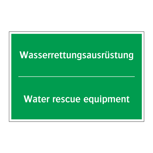 Wasserrettungsausrüstung - Water rescue equipment