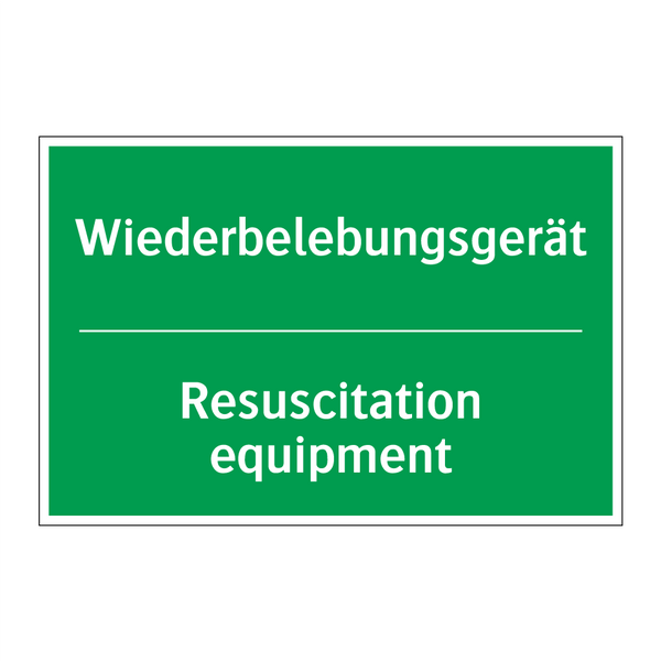 Wiederbelebungsgerät - Resuscitation equipment