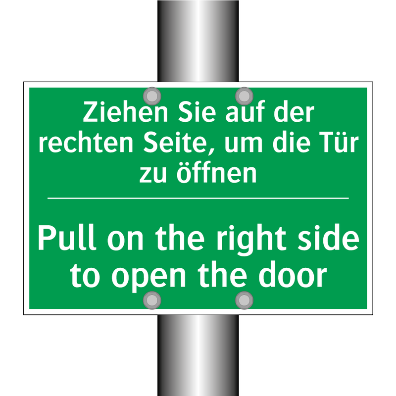 Ziehen Sie auf der rechten Seite, /.../ - Pull on the right side to open /.../