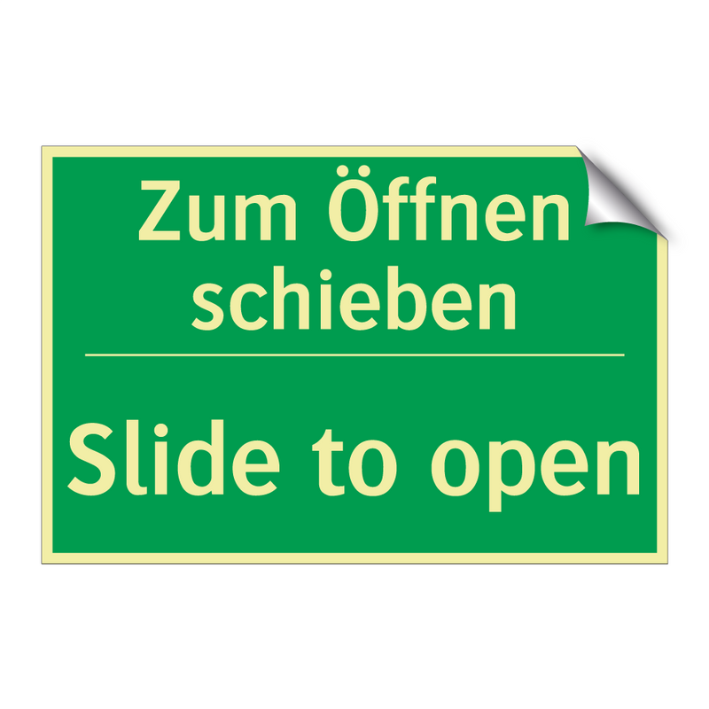 Zum Öffnen schieben - Slide to open