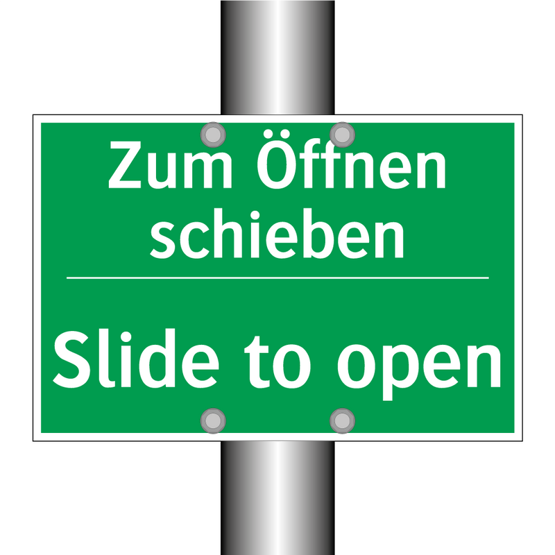 Zum Öffnen schieben - Slide to open