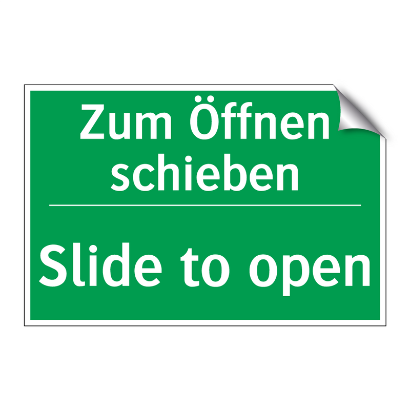 Zum Öffnen schieben - Slide to open