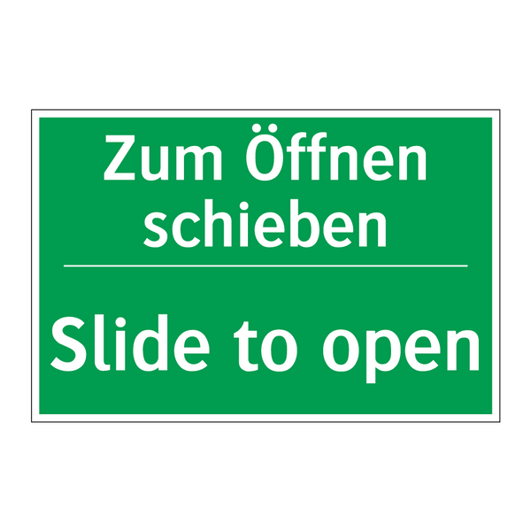 Zum Öffnen schieben - Slide to open