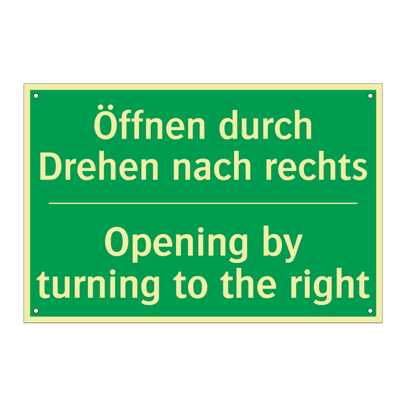 Öffnen durch Drehen nach rechts /.../ - Opening by turning to the right /.../