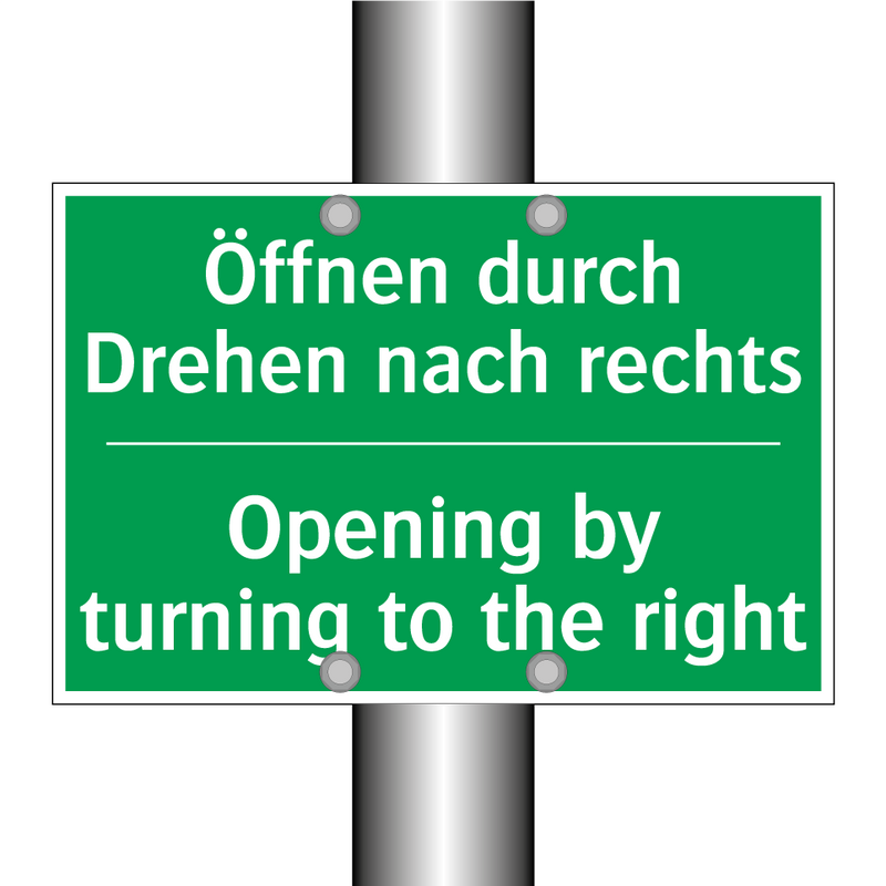 Öffnen durch Drehen nach rechts /.../ - Opening by turning to the right /.../