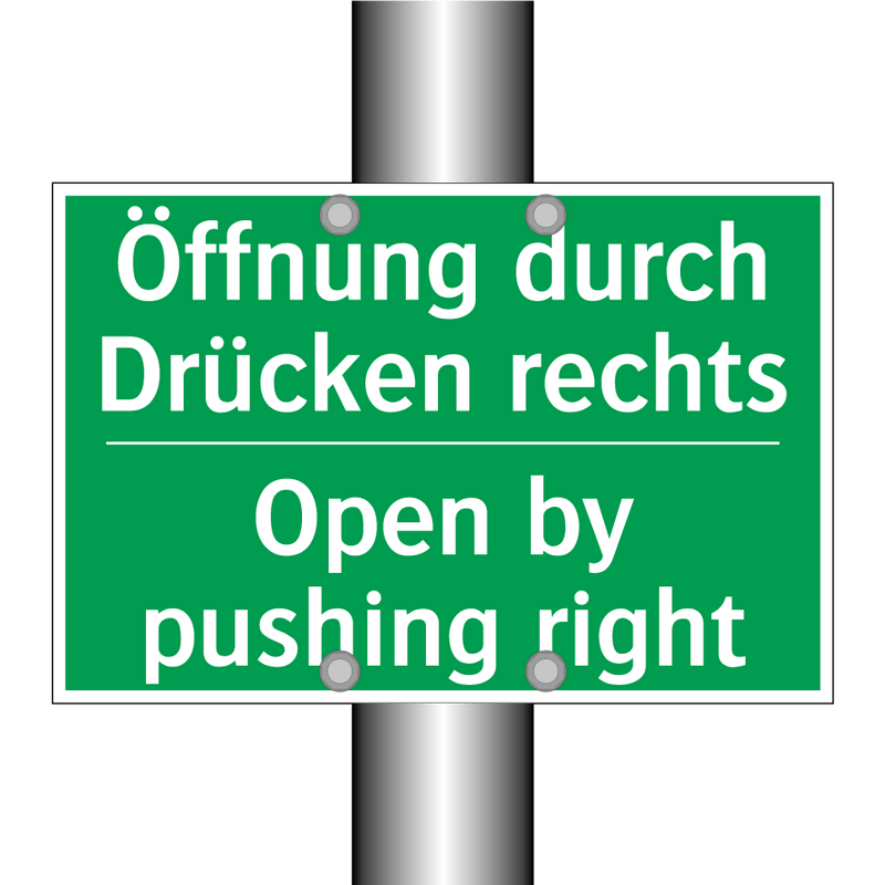 Öffnung durch Drücken rechts - Open by pushing right