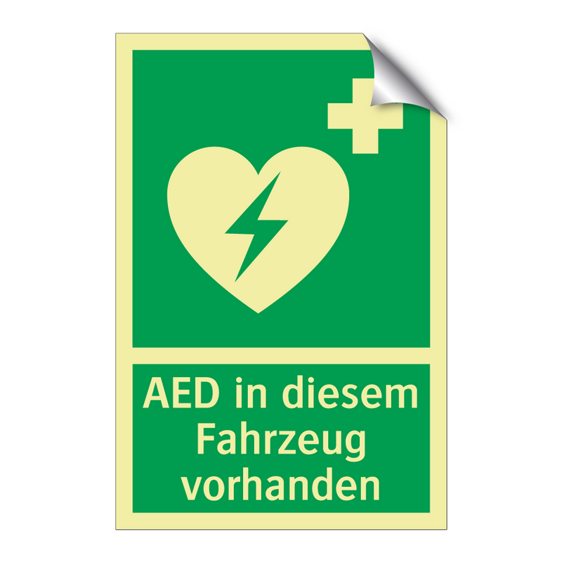 AED in diesem Fahrzeug vorhanden