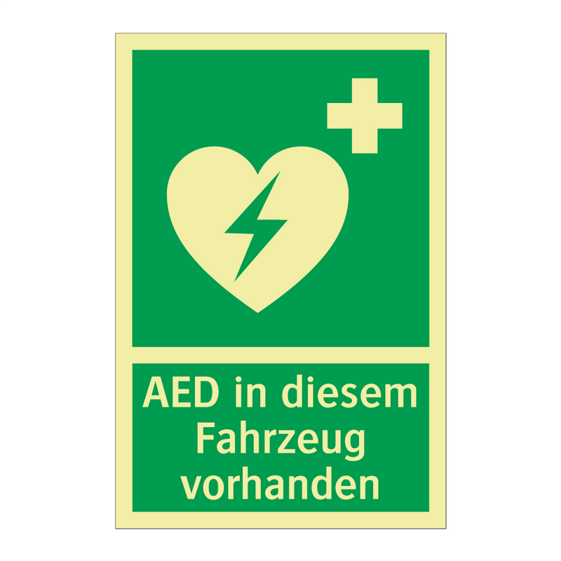 AED in diesem Fahrzeug vorhanden