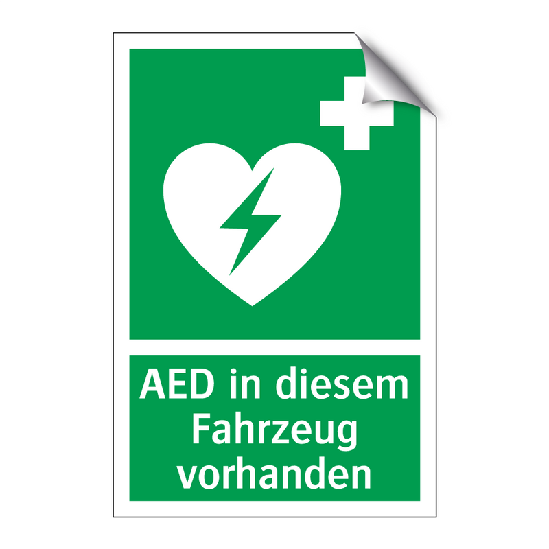 AED in diesem Fahrzeug vorhanden