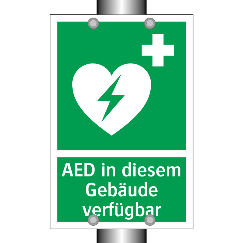 AED in diesem Gebäude verfügbar