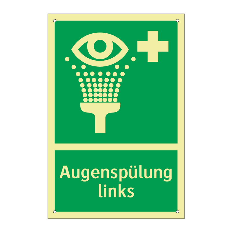 Augenspülung links