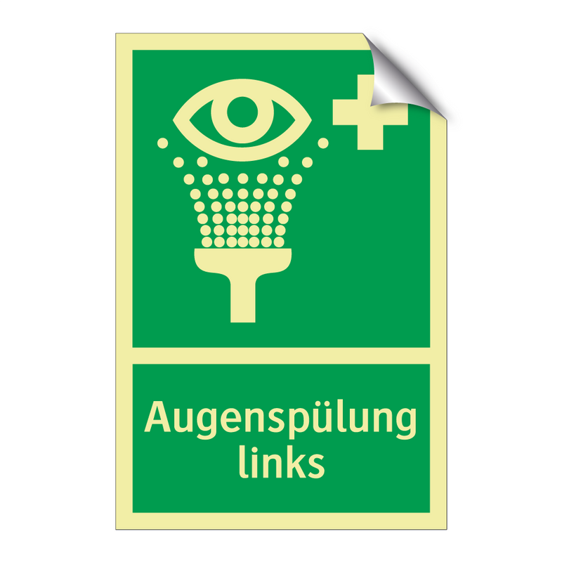 Augenspülung links