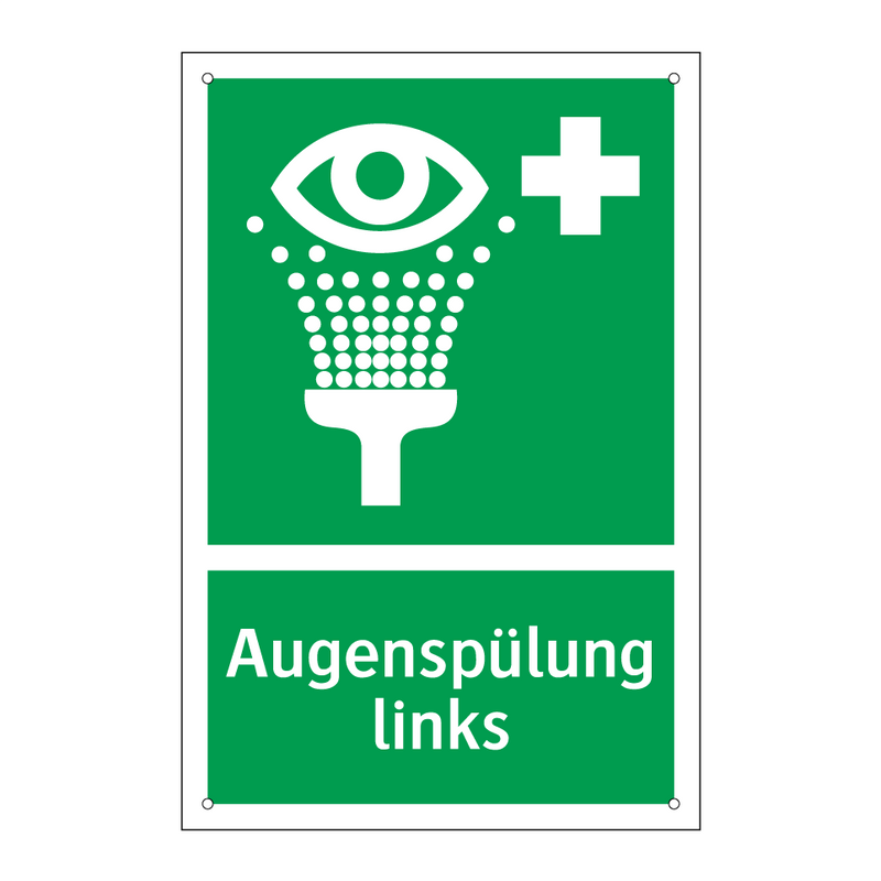 Augenspülung links