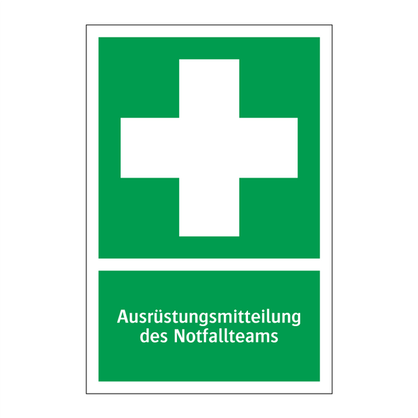 Ausrüstungsmitteilung des Notfallteams