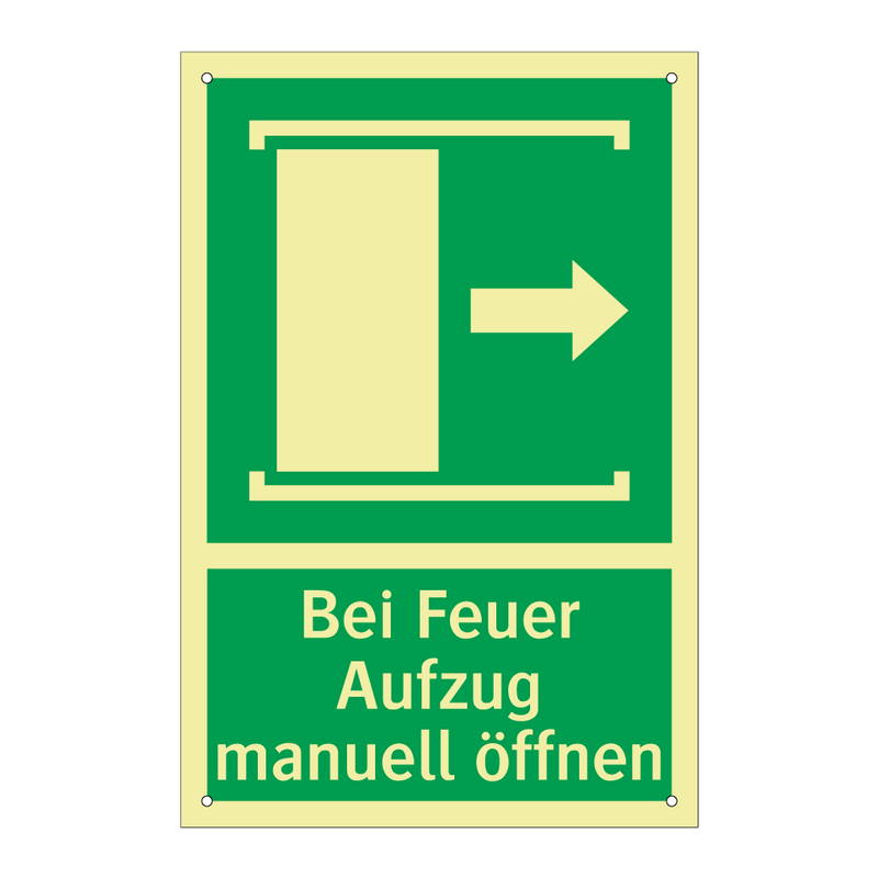 Bei Feuer Aufzug manuell öffnen