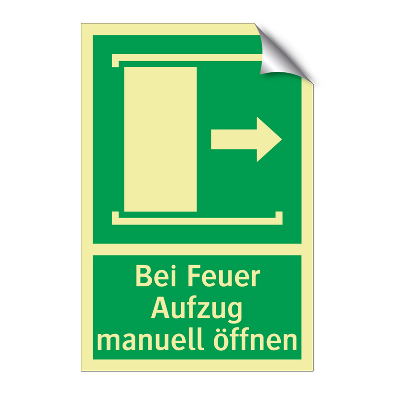 Bei Feuer Aufzug manuell öffnen