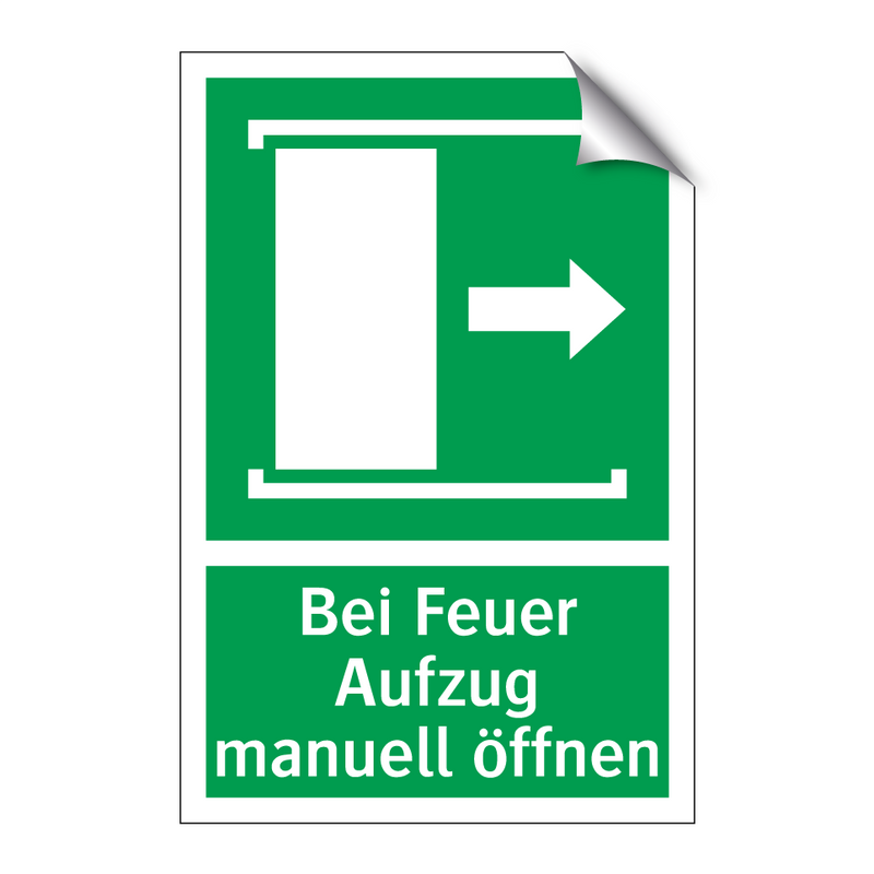 Bei Feuer Aufzug manuell öffnen