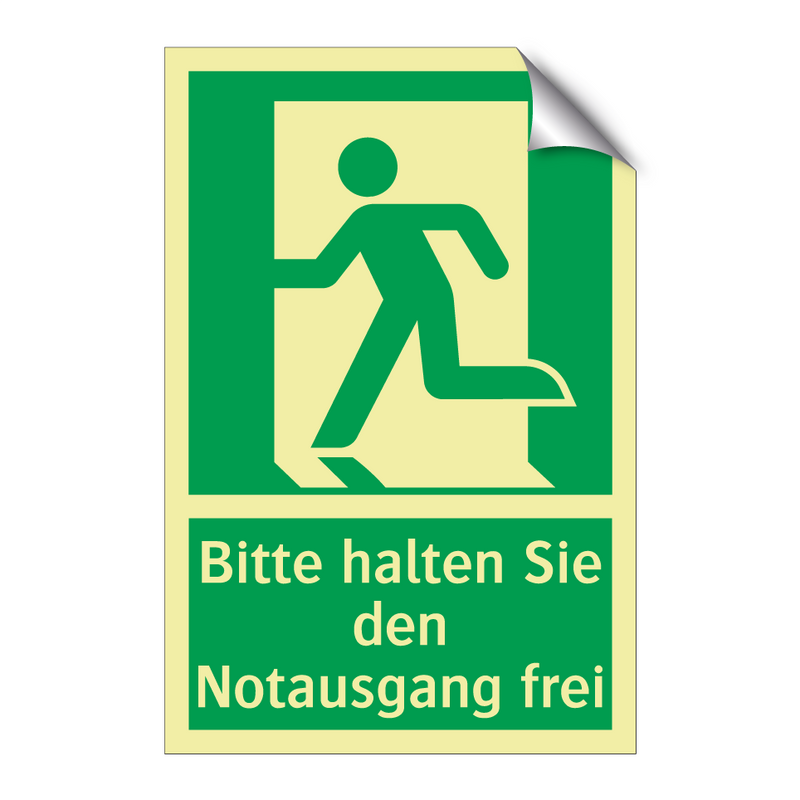 Bitte halten Sie den Notausgang frei