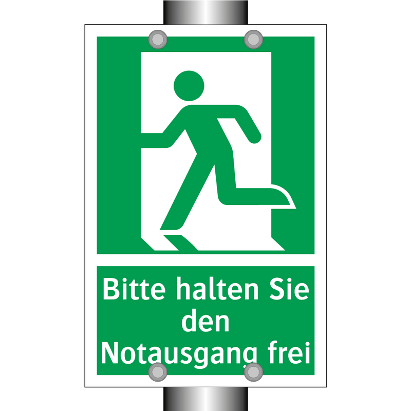 Bitte halten Sie den Notausgang frei