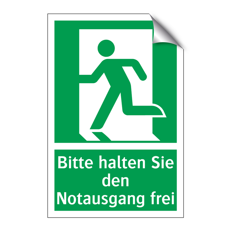 Bitte halten Sie den Notausgang frei