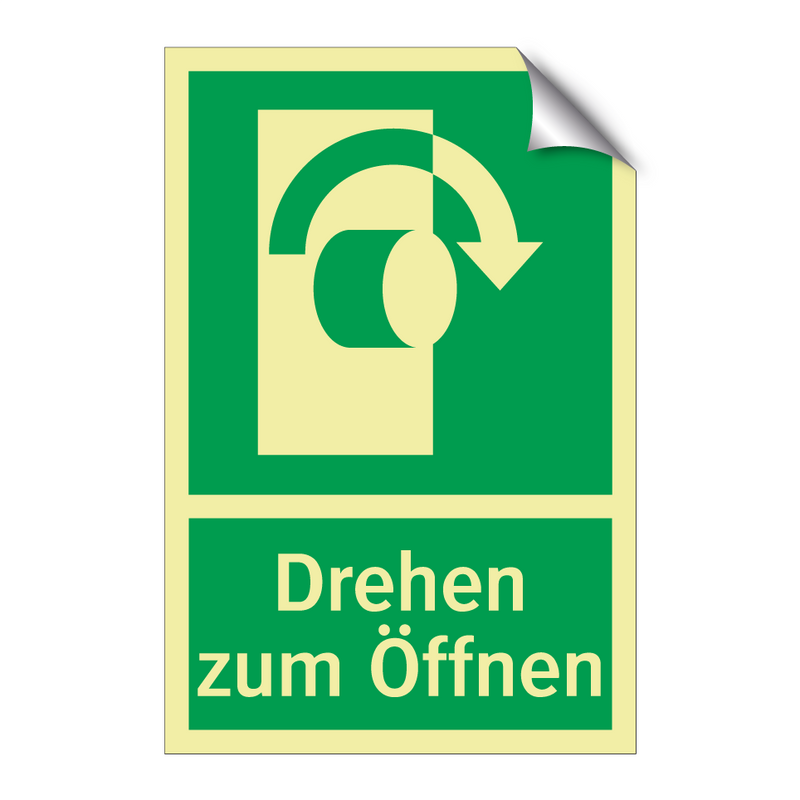 Drehen zum Öffnen