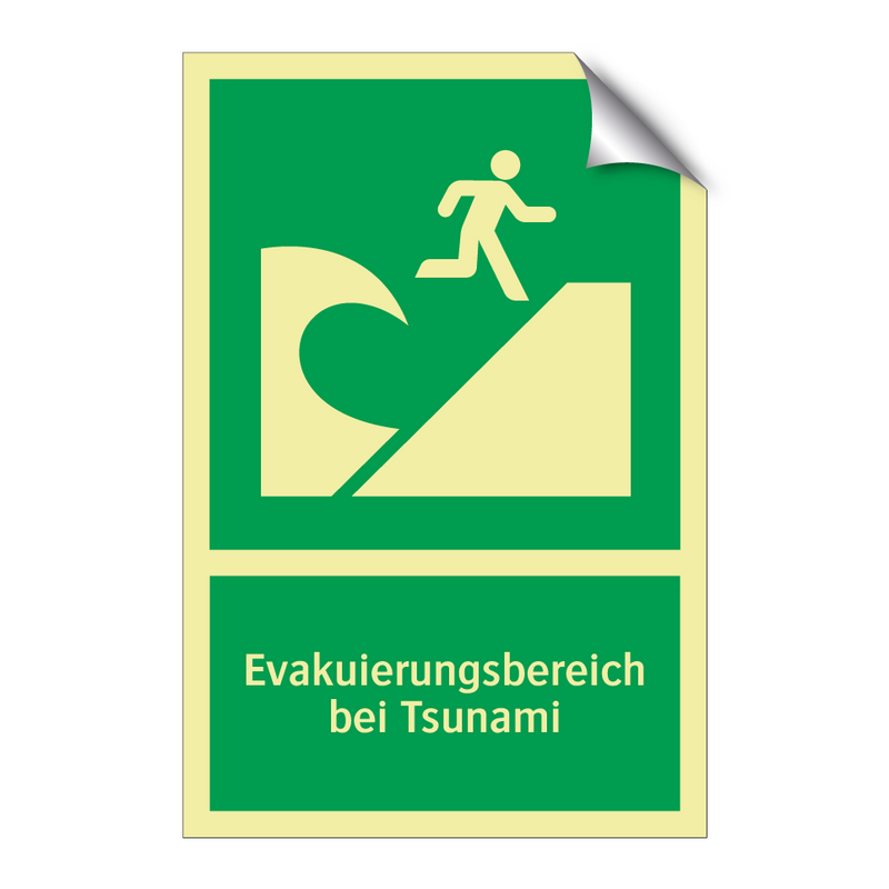 Evakuierungsbereich bei Tsunami