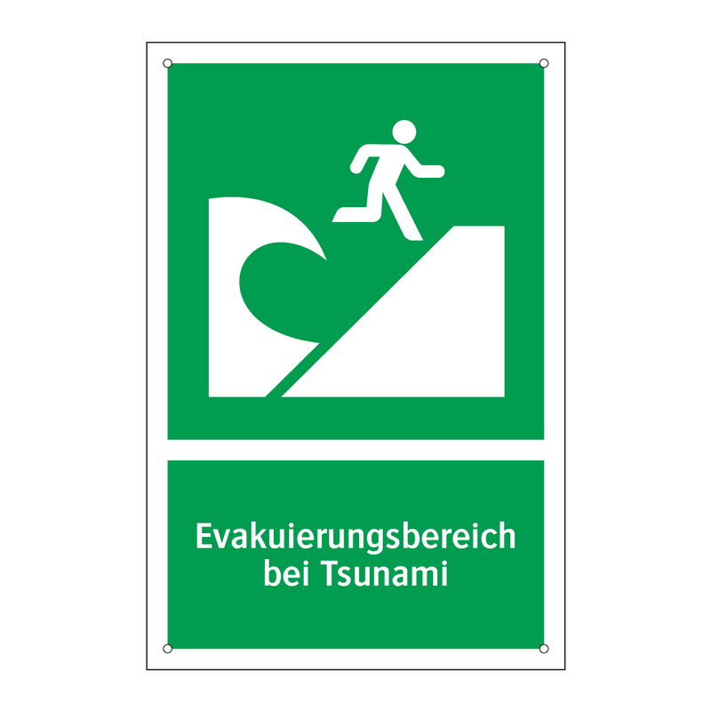 Evakuierungsbereich bei Tsunami